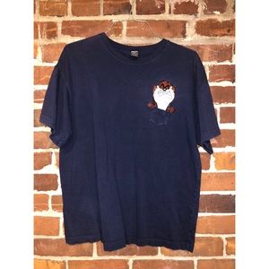 vintage warner bros TAZ stitched pocket tee
